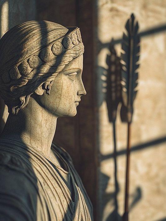 Sculpture of Greek Goddess Artemis