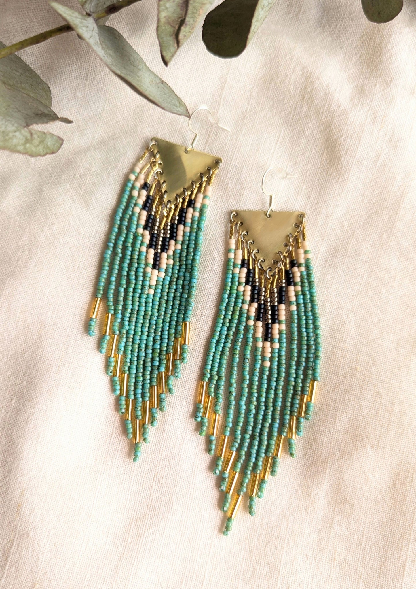 Mariah Turquoise Seed Bead Earrings