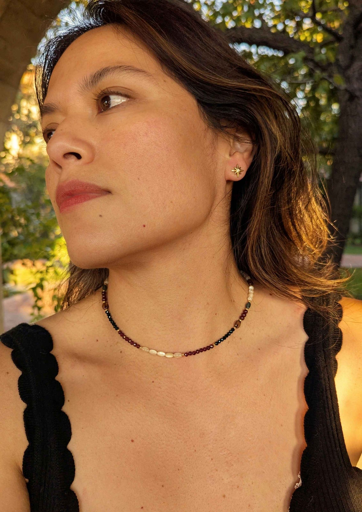 Rosario Green Garnet Necklace