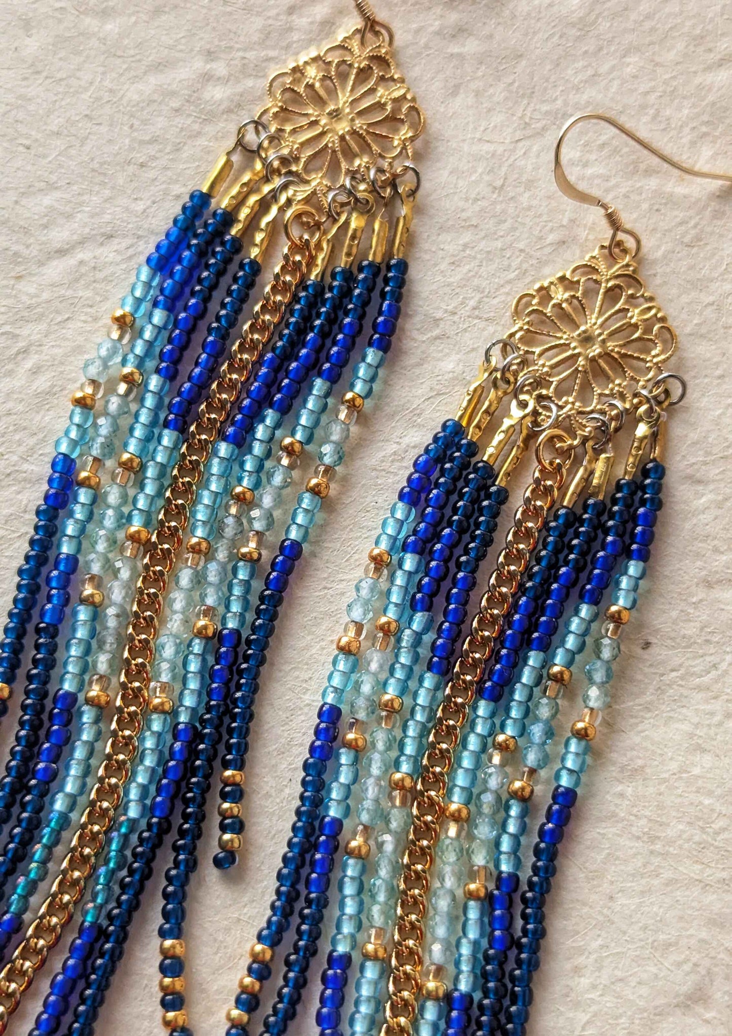 Salacia Royal Blue Beaded Earrings