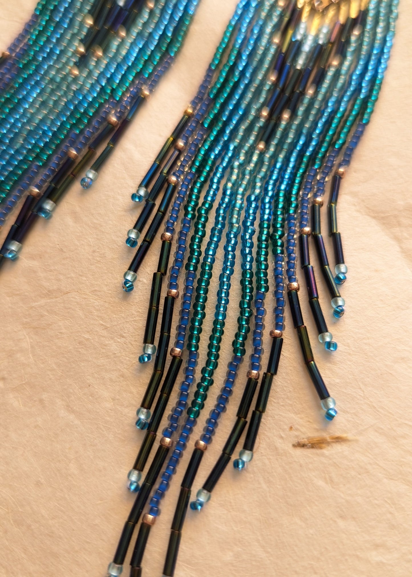 Butler Metallic Blue Beaded Earrings