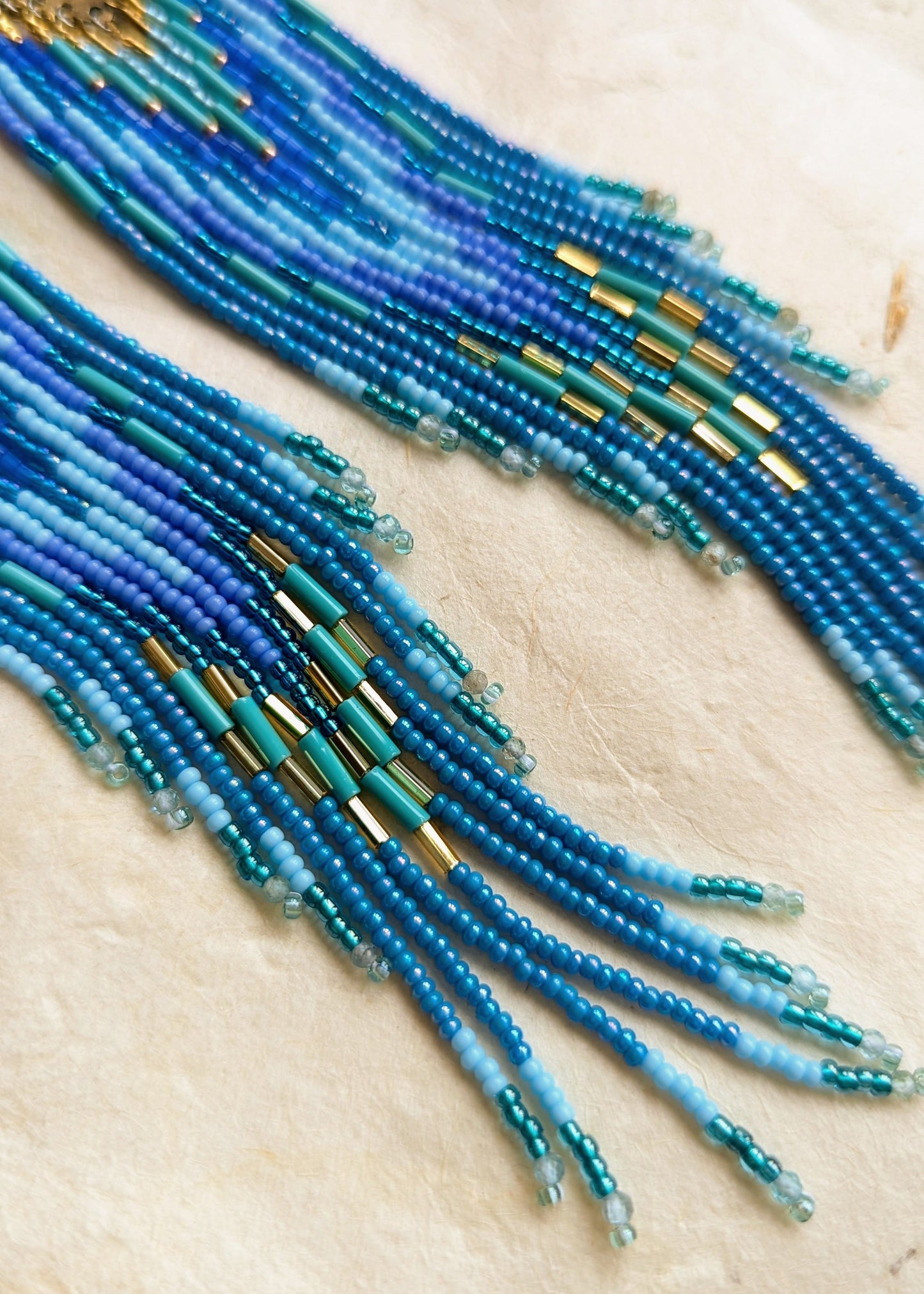 Zenobia Periwinkle Beaded Earrings