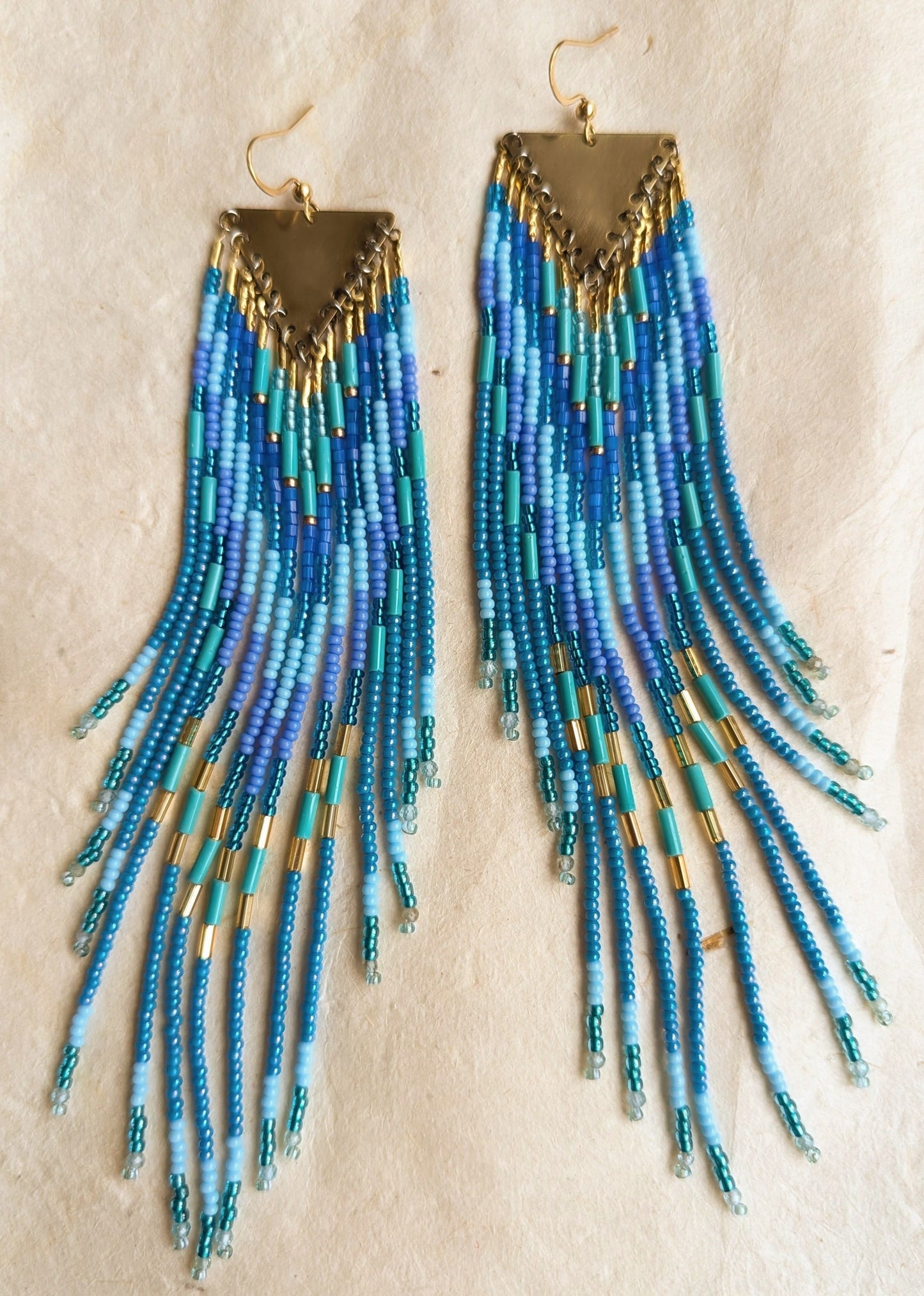 Zenobia Periwinkle Beaded Earrings
