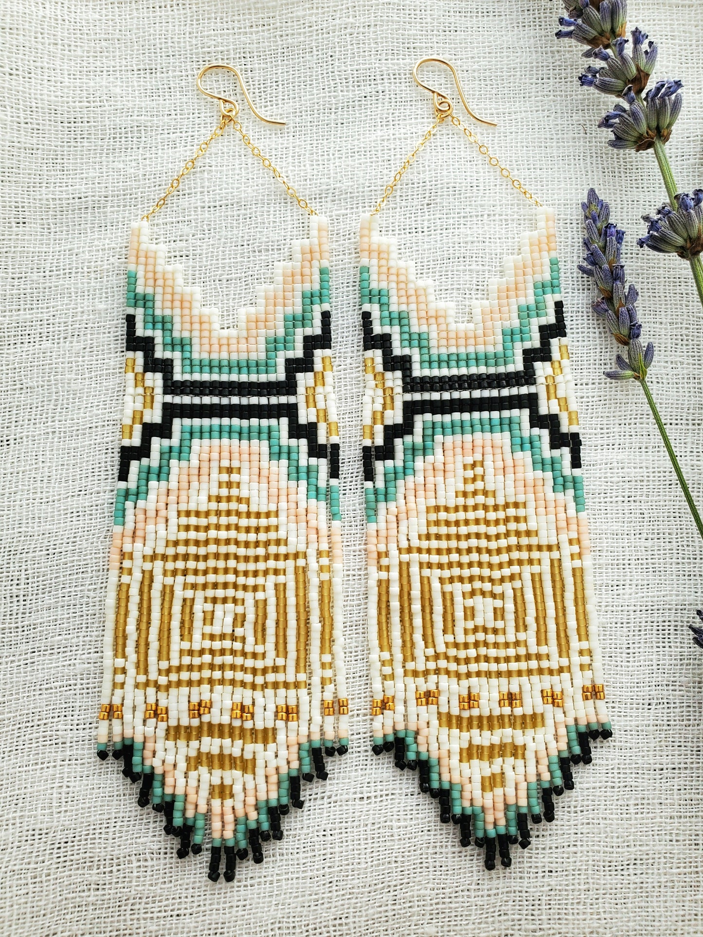 Rio 2 Pattern Beaded Earrings
