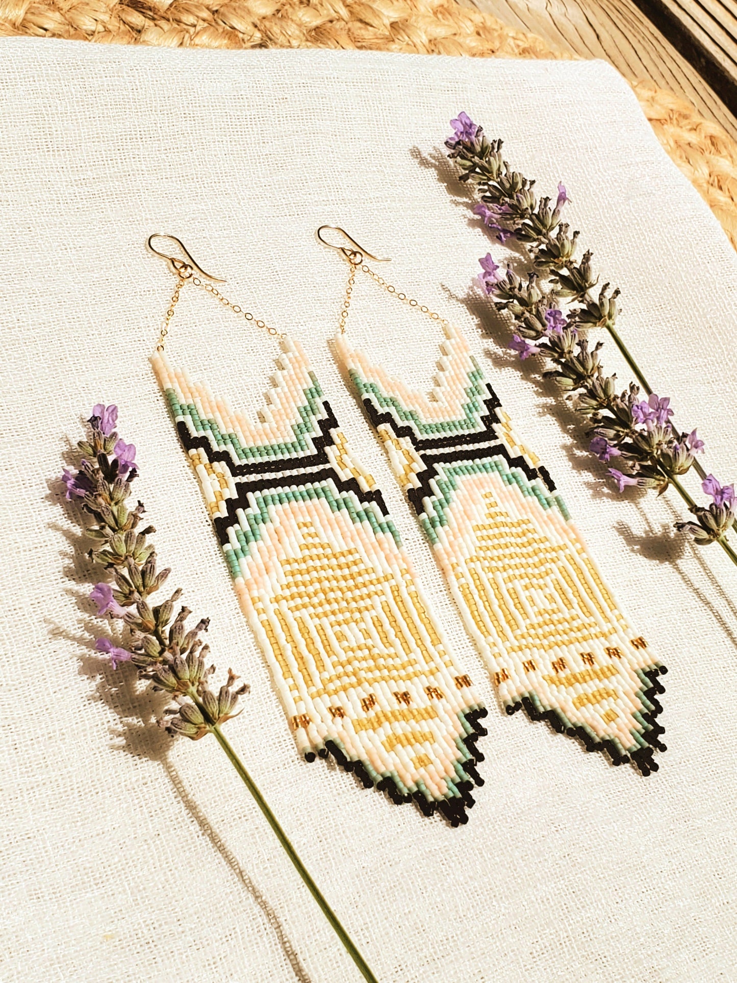 Rio 2 Pattern Beaded Earrings