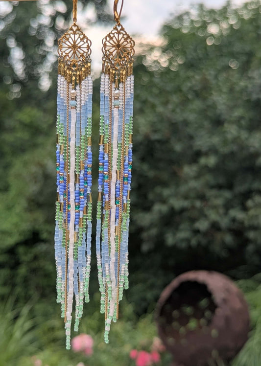 Calypso's Periwinkle Garden Earrings