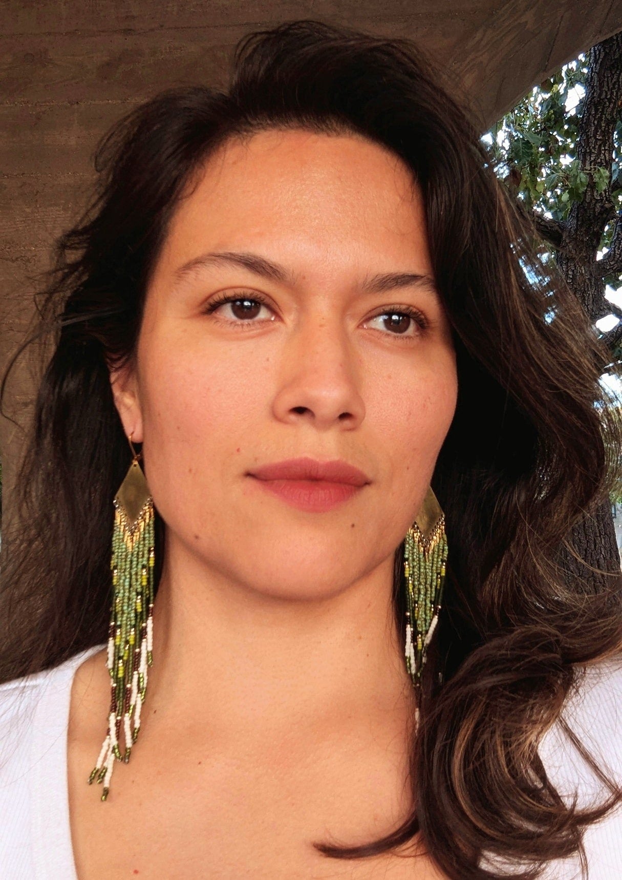 Torri Green Beaded Earrings