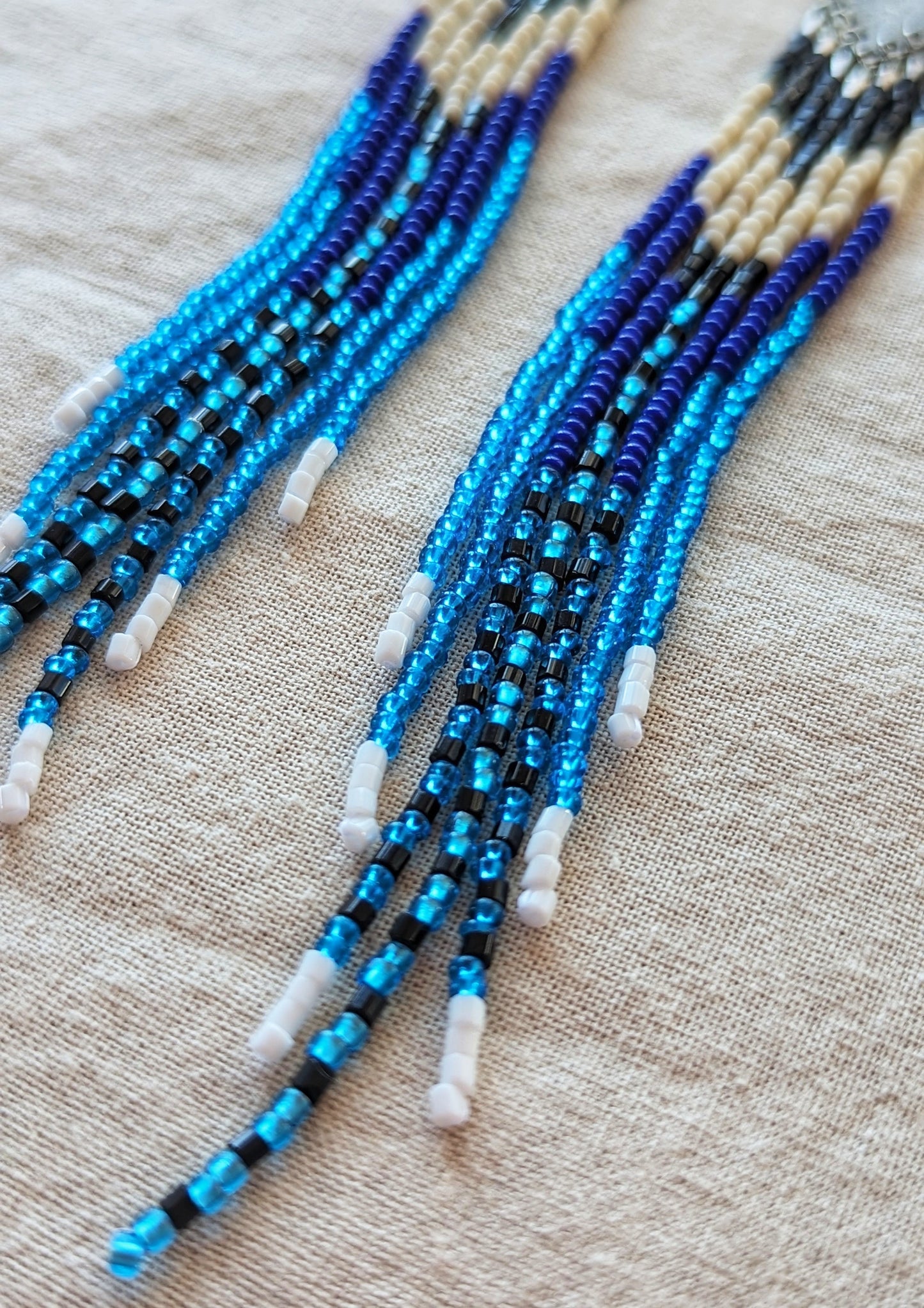 Judi Robin Blue Beaded Earrings