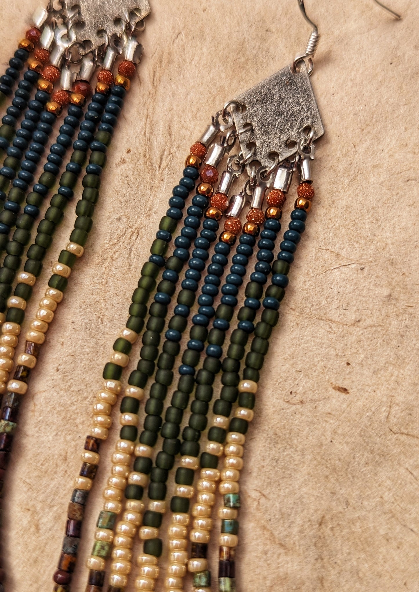 Virginia Green Ombre Beaded Earrings