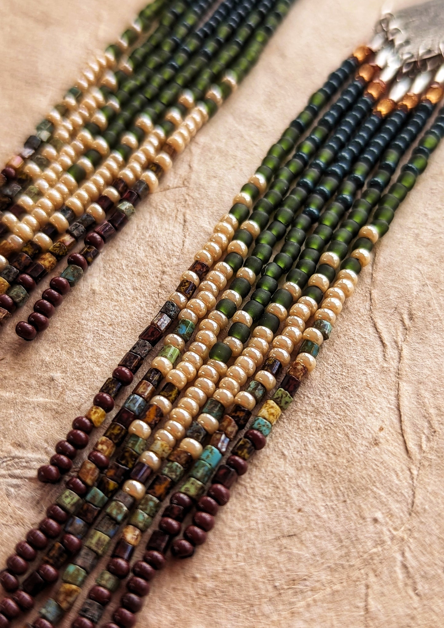Virginia Green Ombre Beaded Earrings
