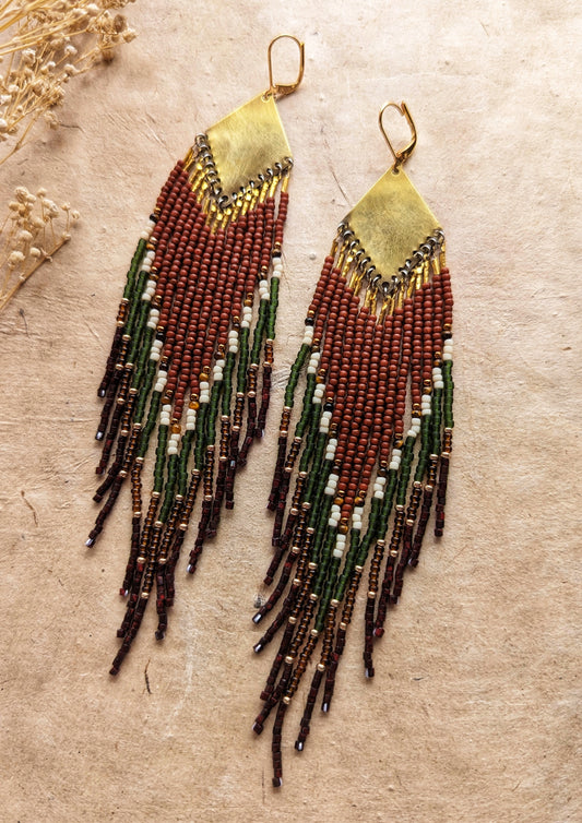 Tequila, Tabaco, y Ron Beaded Earrings