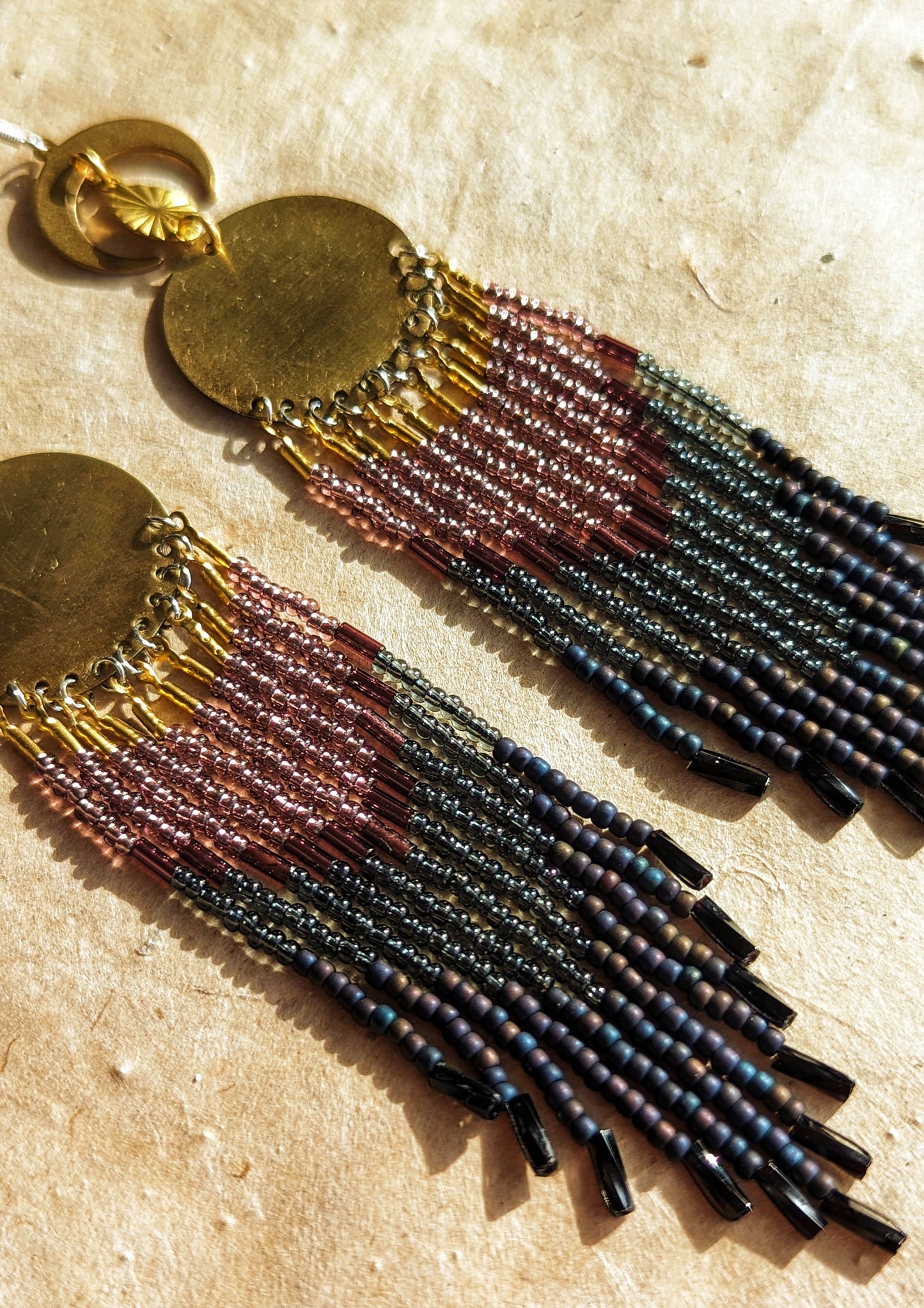 Luna en Tenochtitlan Beaded Earrings