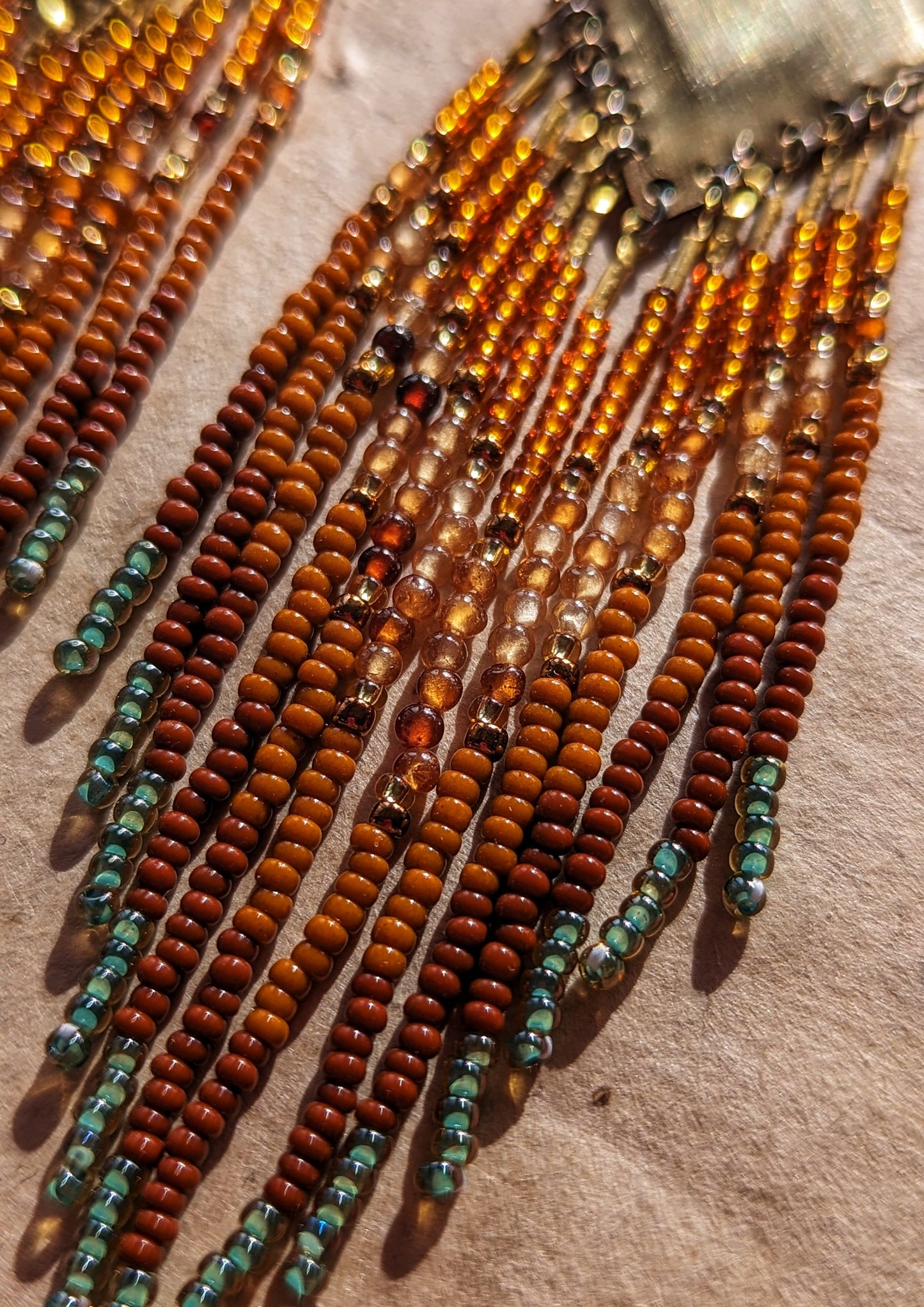Néctar de Cempasúchil Beaded Earrings