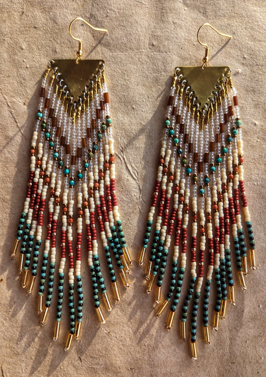 Rigoberta Turquoise Beaded Earrings