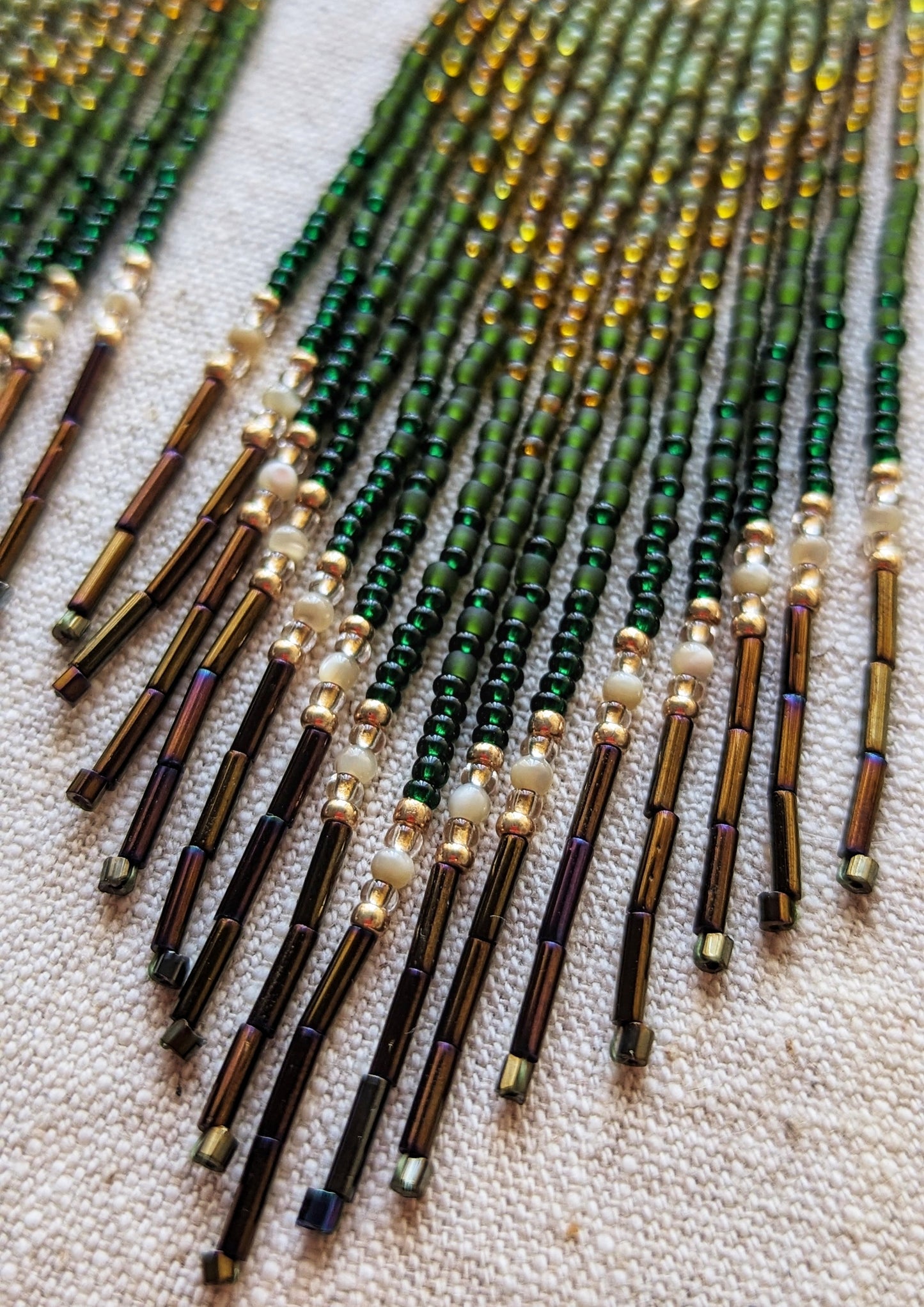 JoAnn Forest Green Beaded Earrings