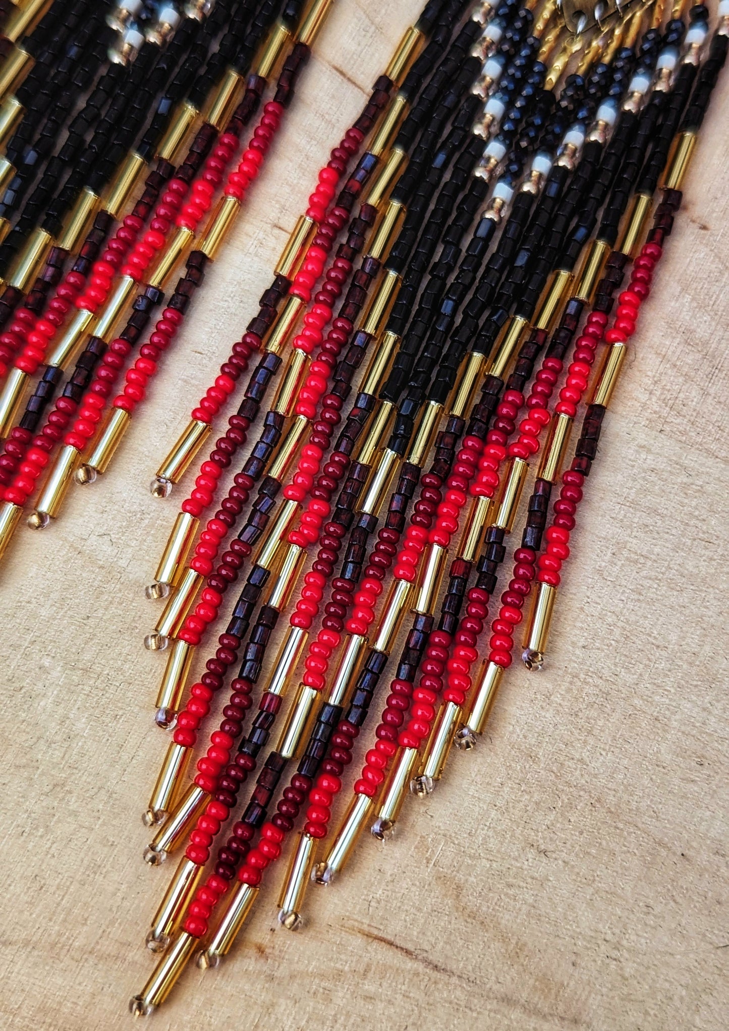 Margarita Red Beaded Earrings