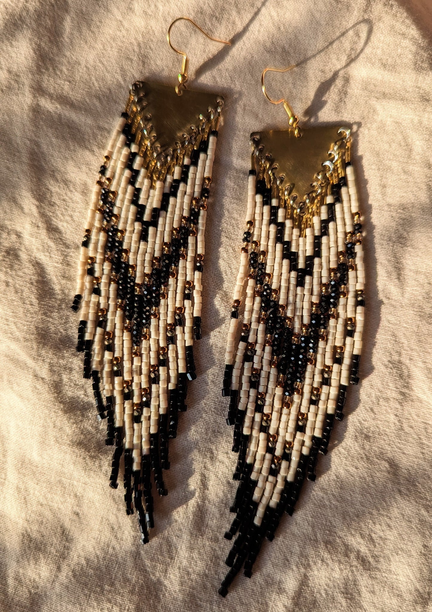 Qiu Jin Classic Black Spinel Beaded Earrings