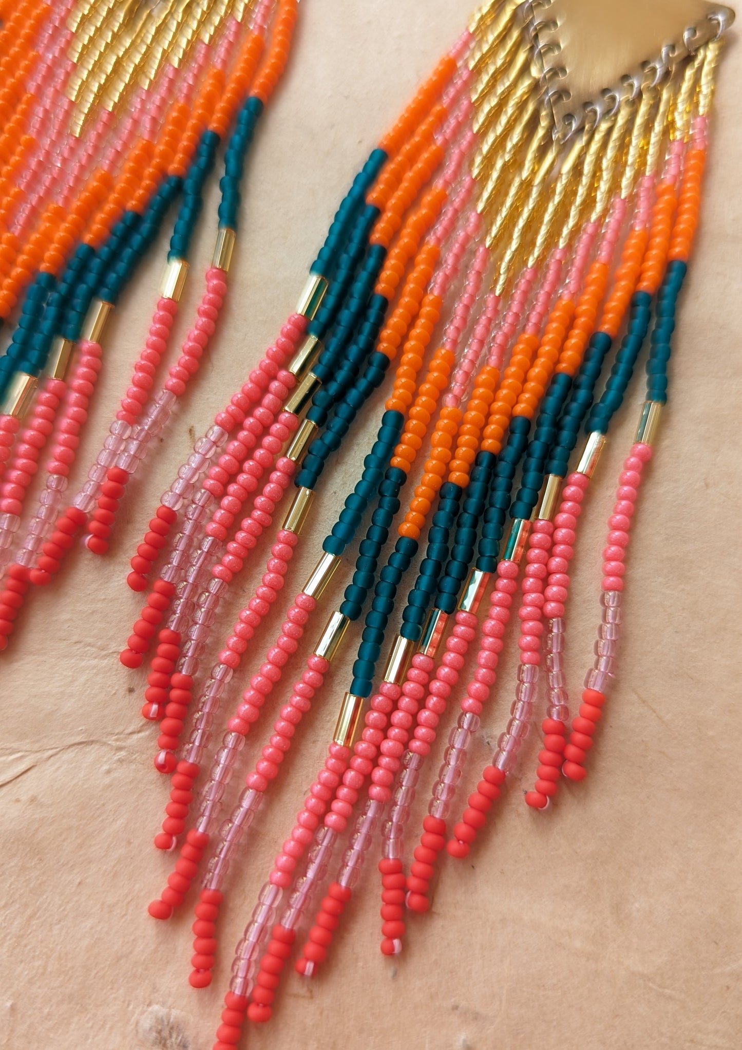 Confetti Fringe Beaded Earrings