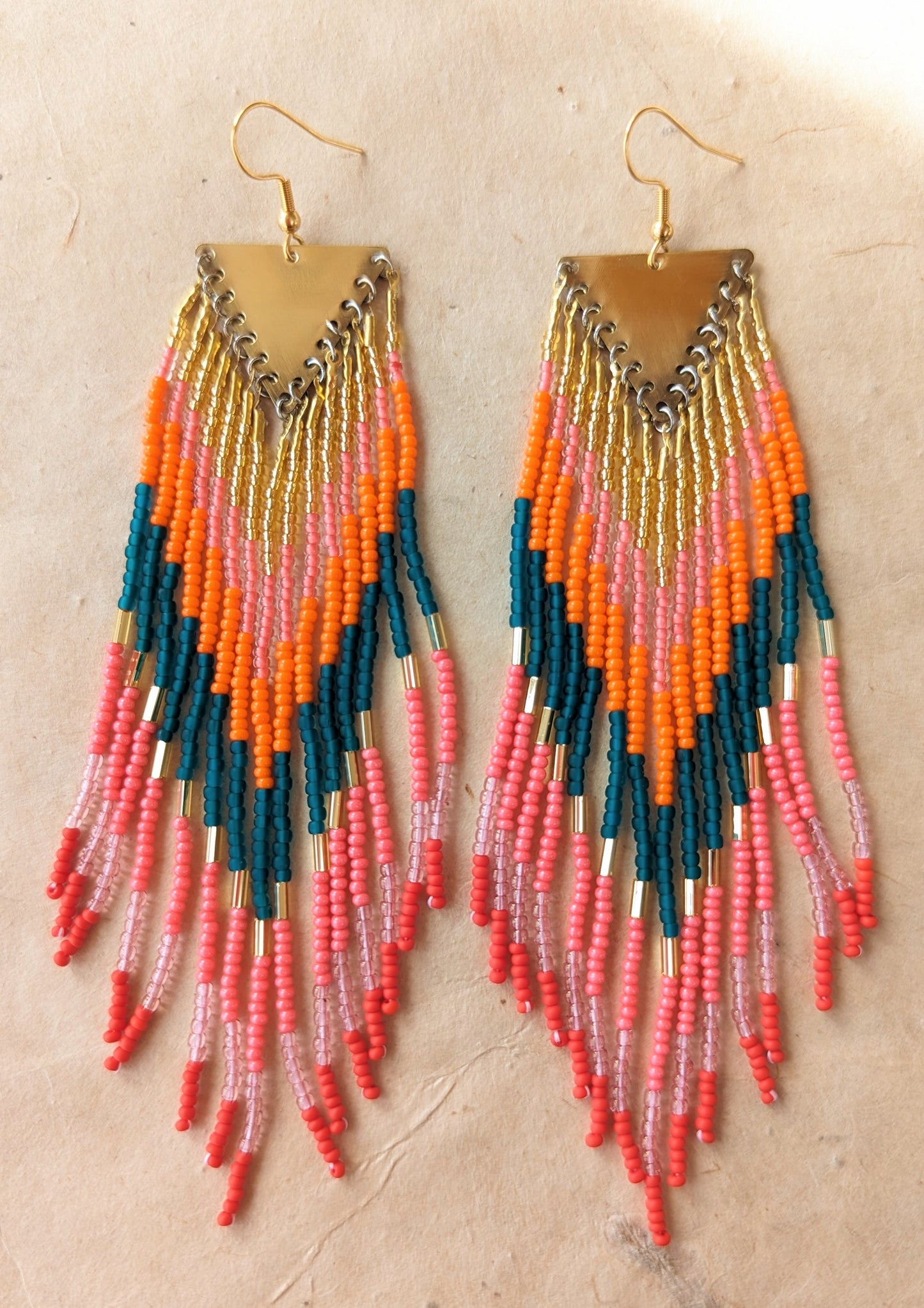 Confetti Fringe Beaded Earrings