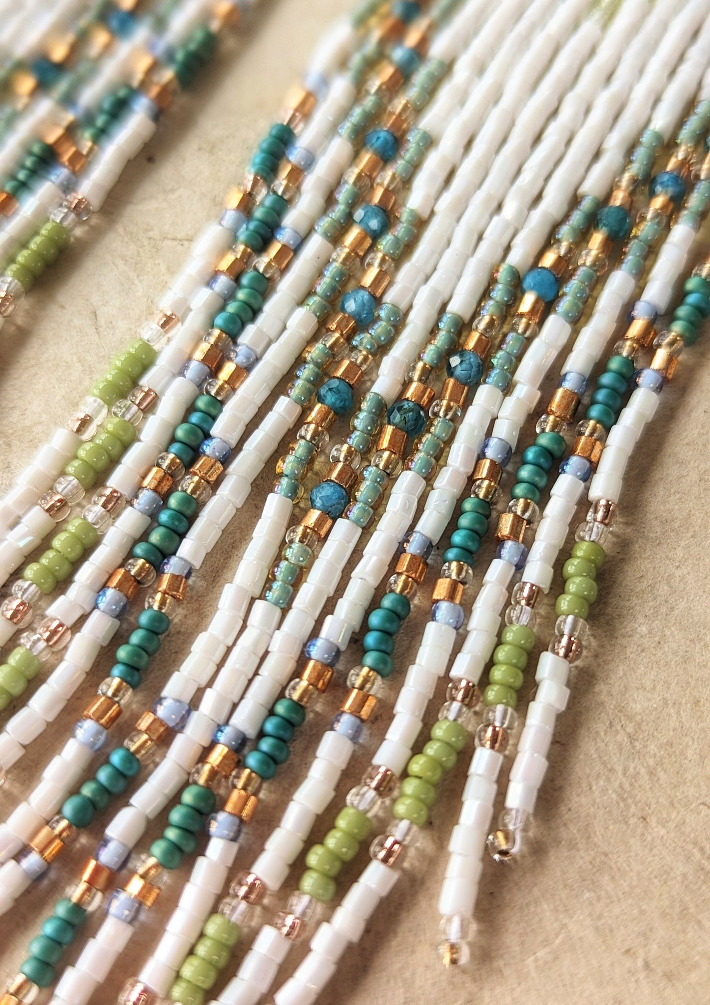 Apatite Seed Bead Earrings | Moon & Milk