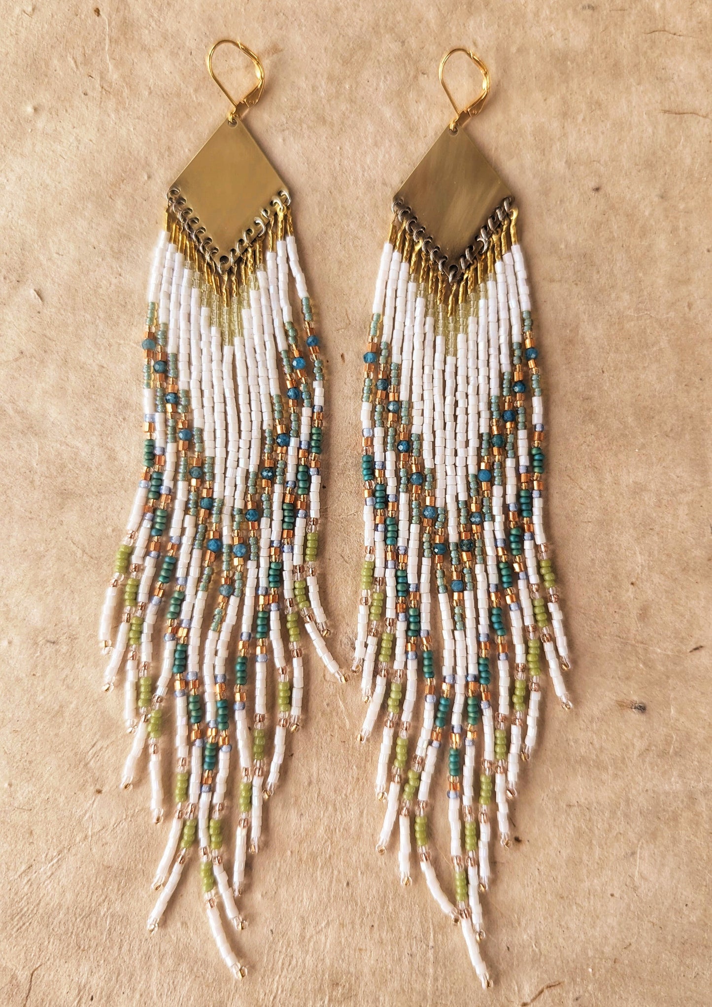 Apatite Seed Bead Earrings | Moon & Milk