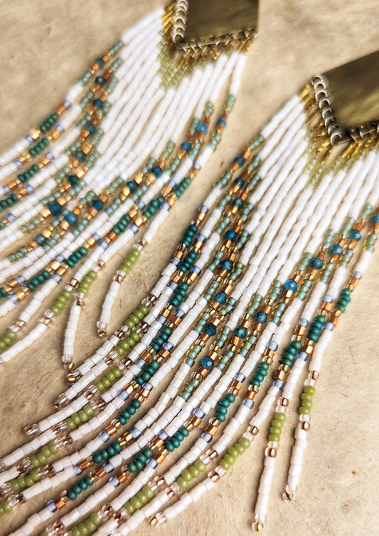 Apatite Seed Bead Earrings | Moon & Milk