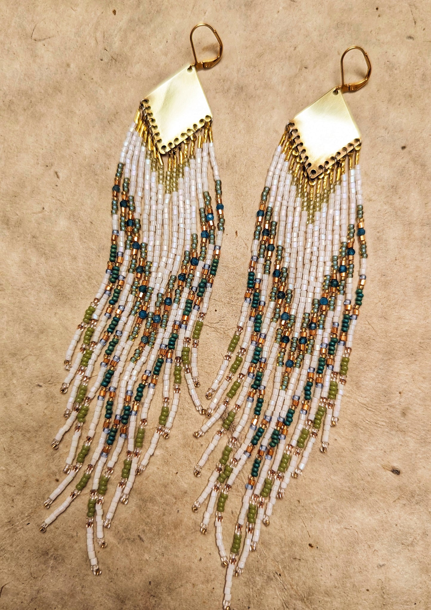 Apatite Seed Bead Earrings | Moon & Milk