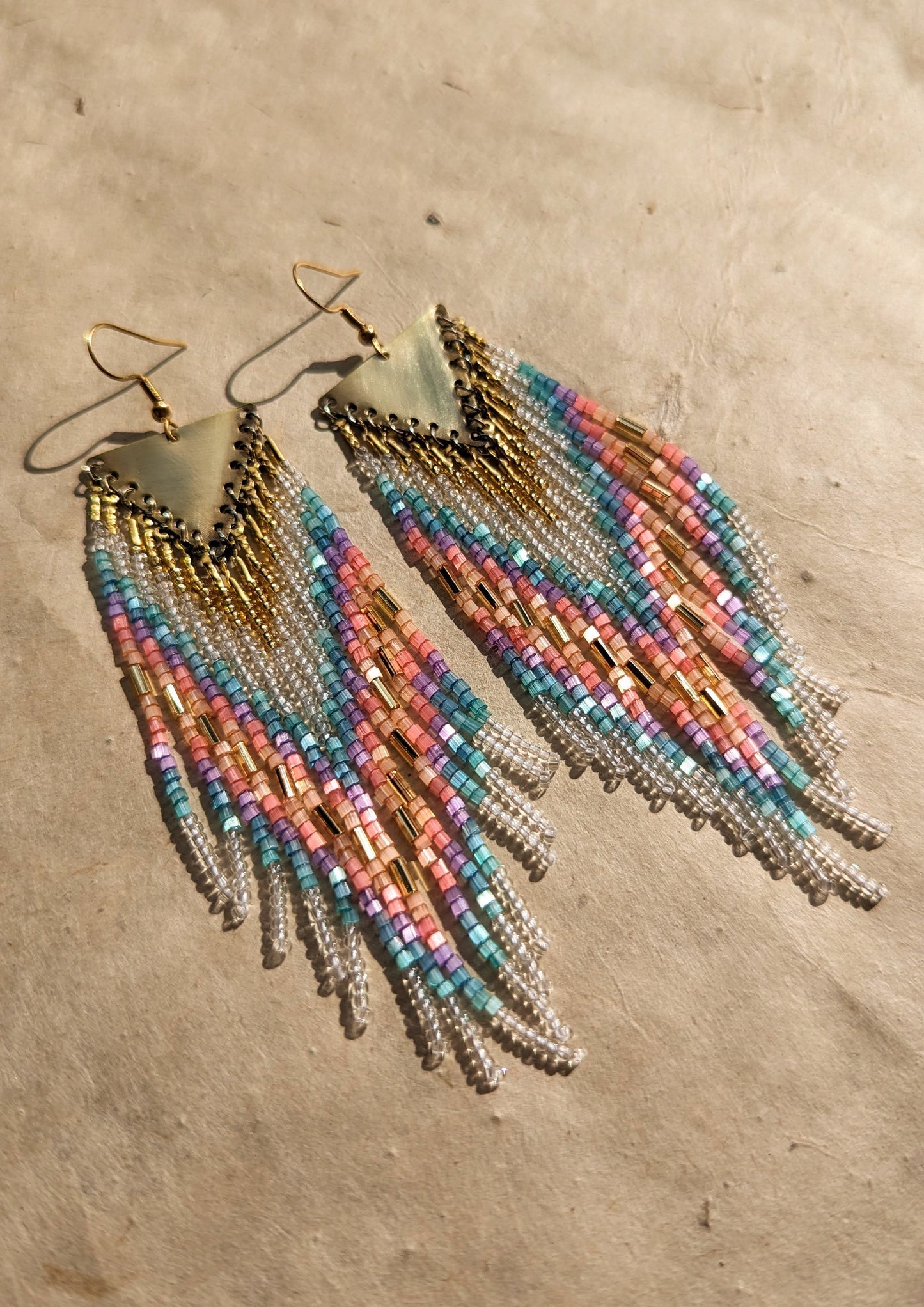 Sunkissed Unicorn 🦄 Fringe Beaded Earrings