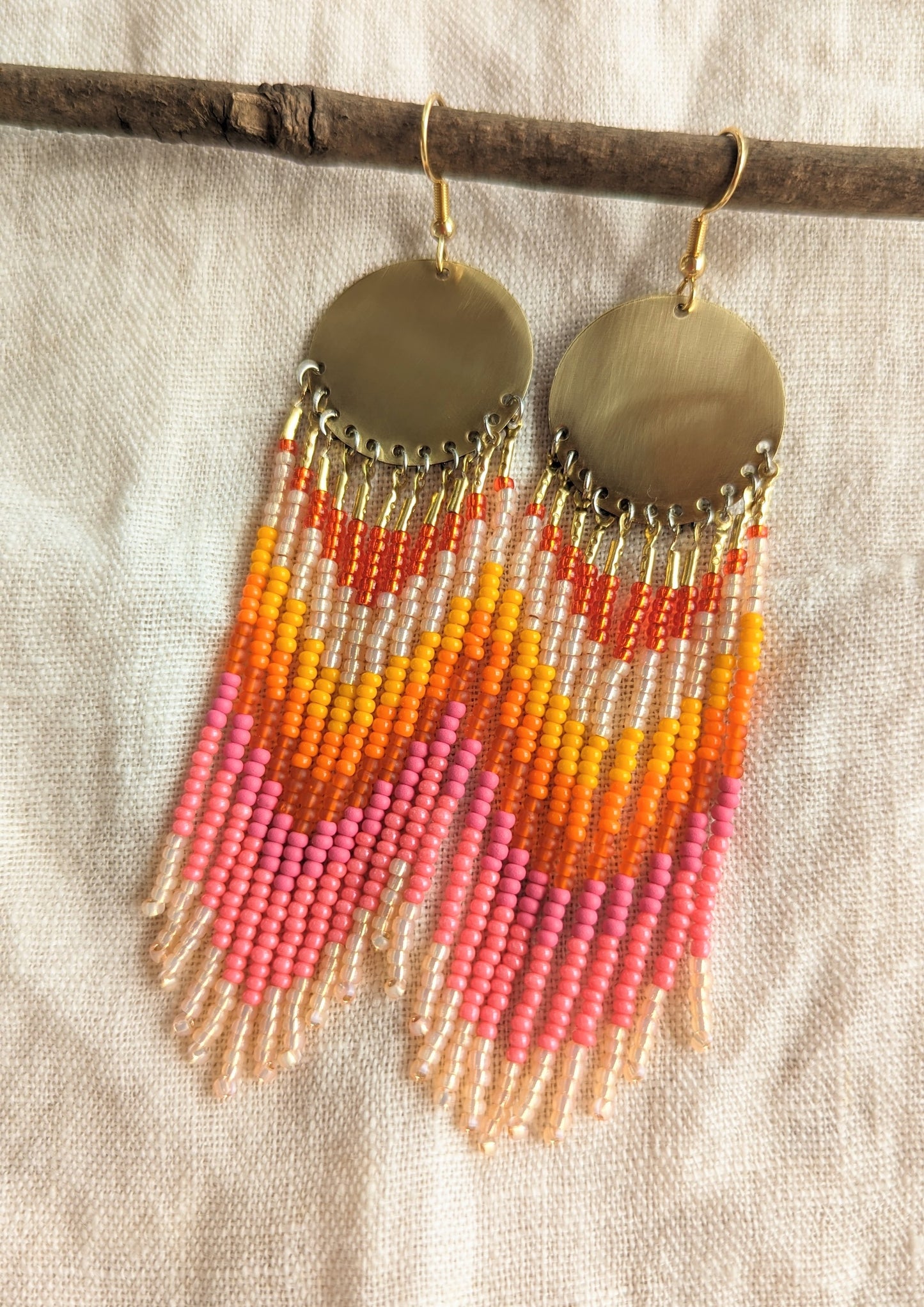 Starburst Fringe Beaded Earrings | Moon & Milk