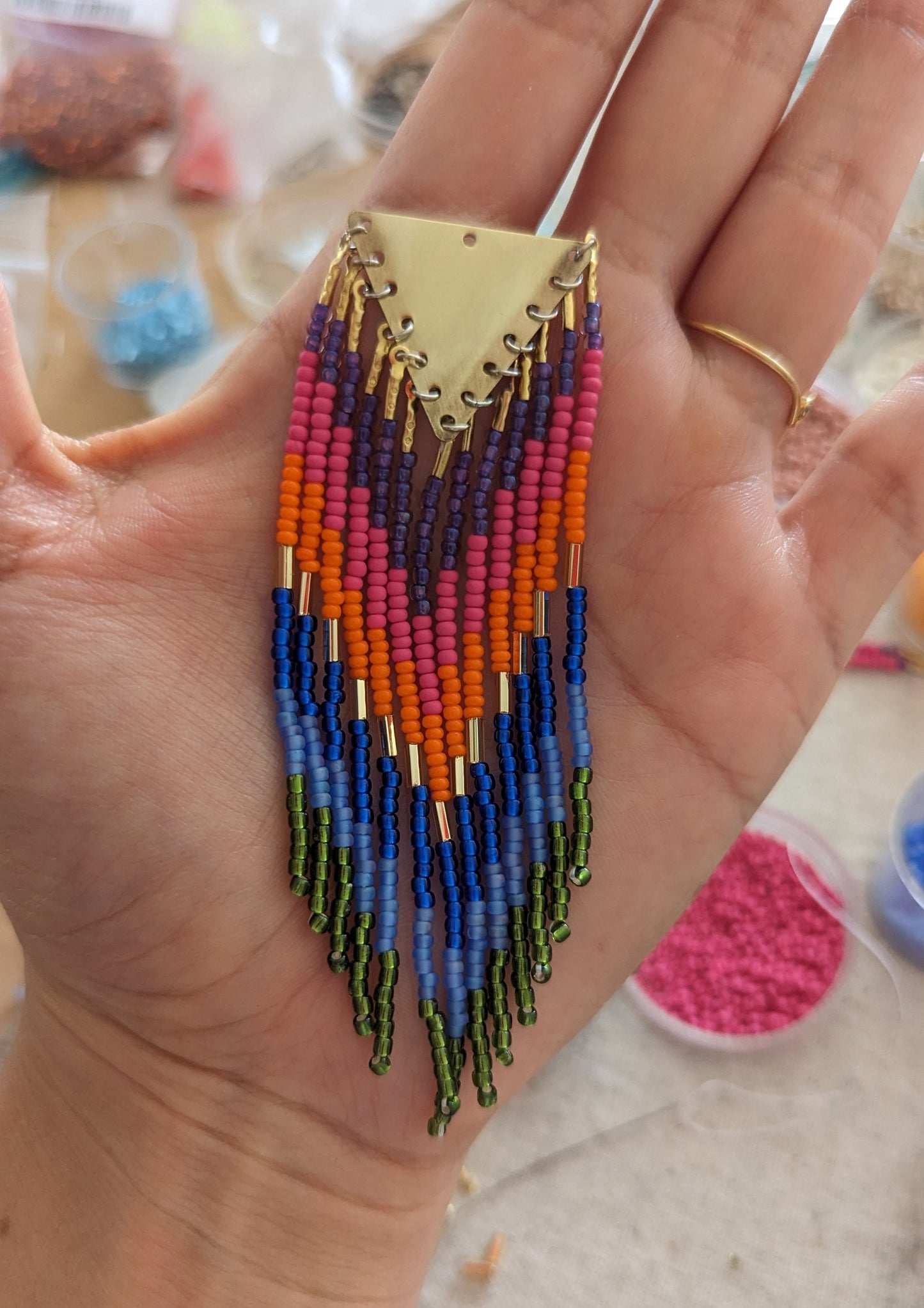 Yara Amazon Beaded Earrings