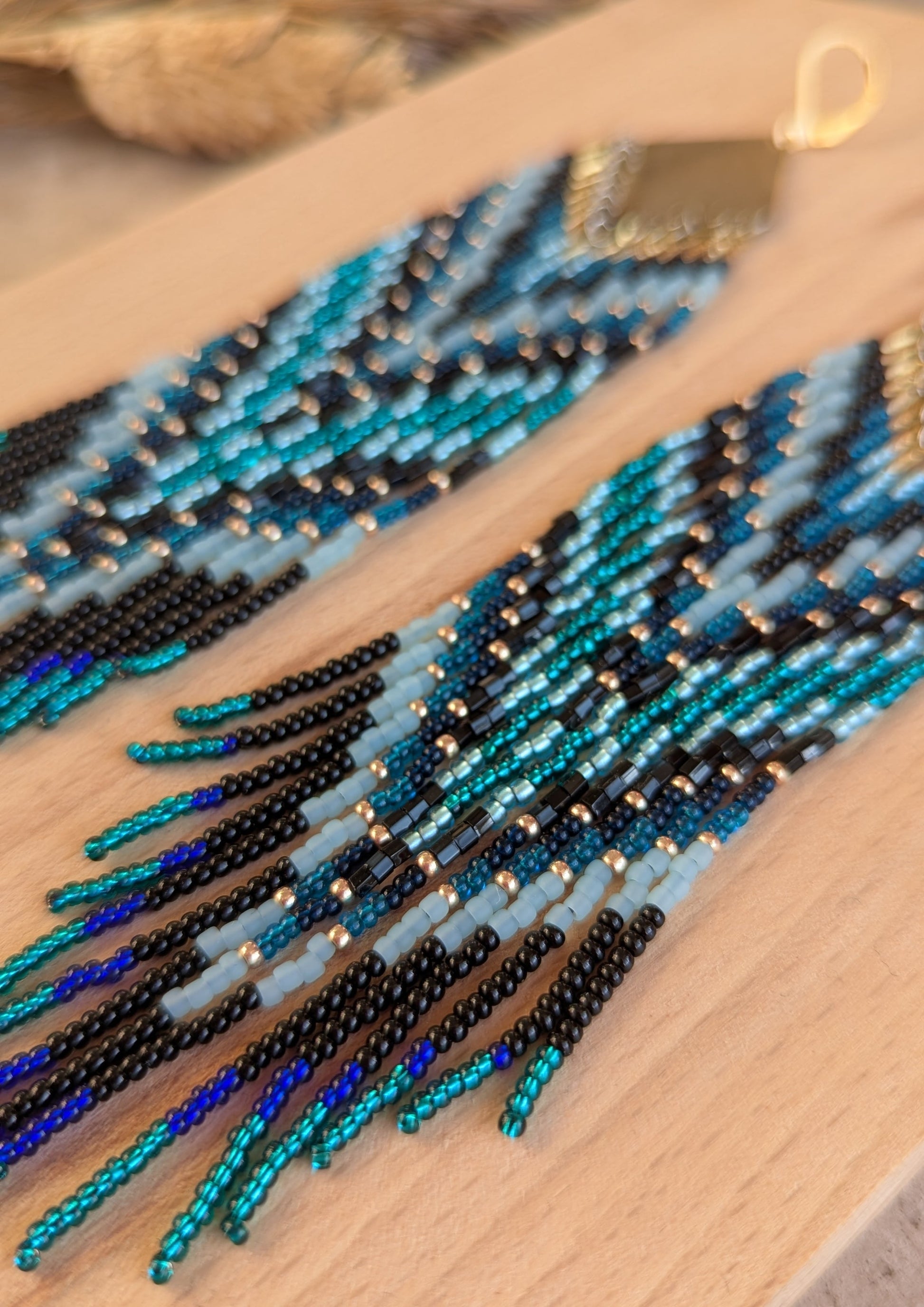 Black Beaded Earrings | Moon & Milk