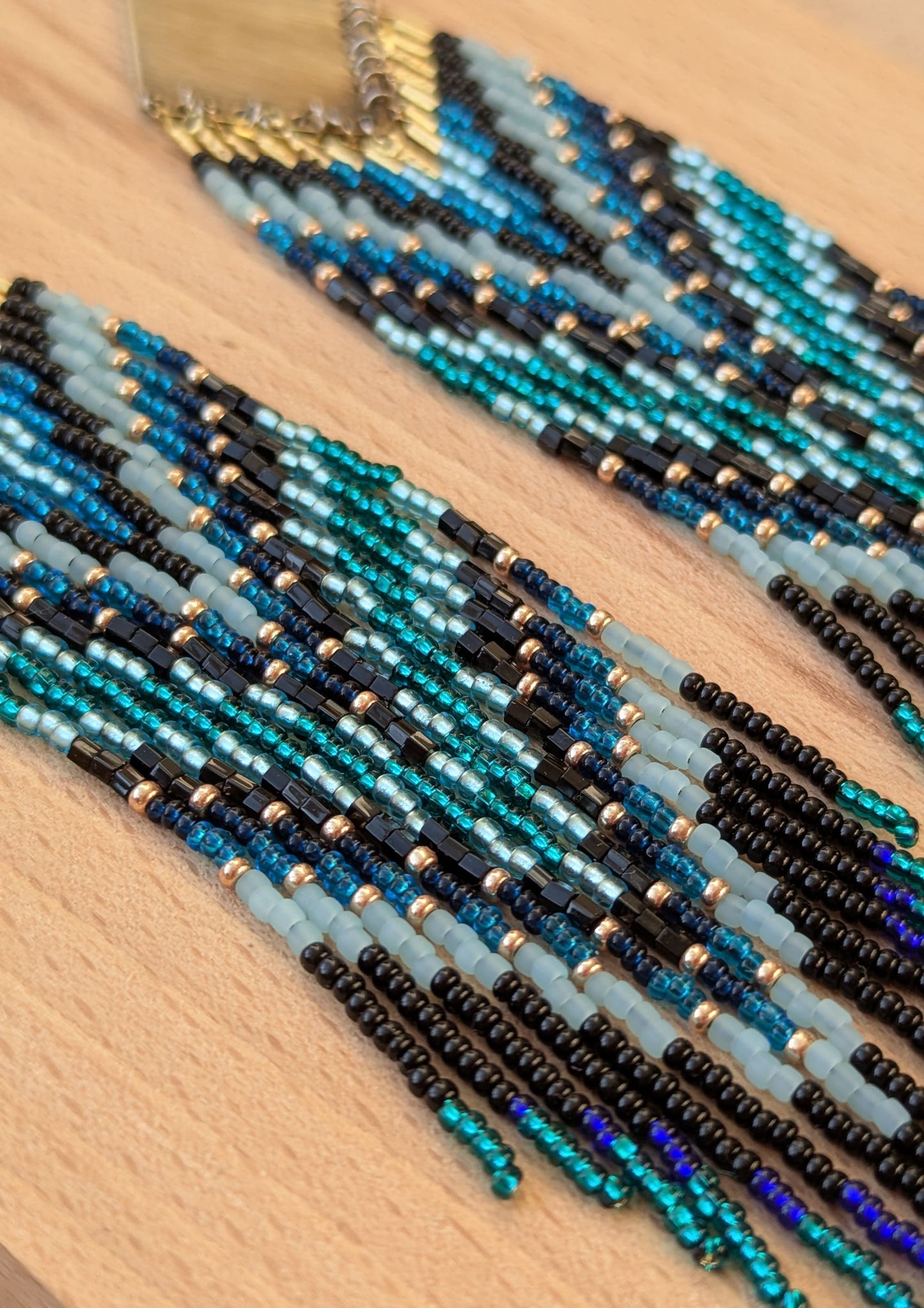 Black Beaded Earrings | Moon & Milk