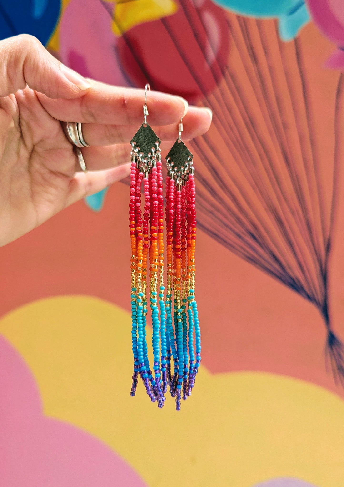 Nemo Rainbow 🌈 Beaded Earrings