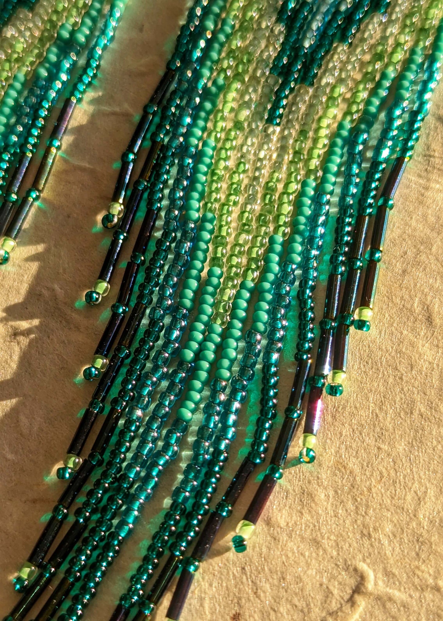 Ursula Mint Teal Beaded Earrings