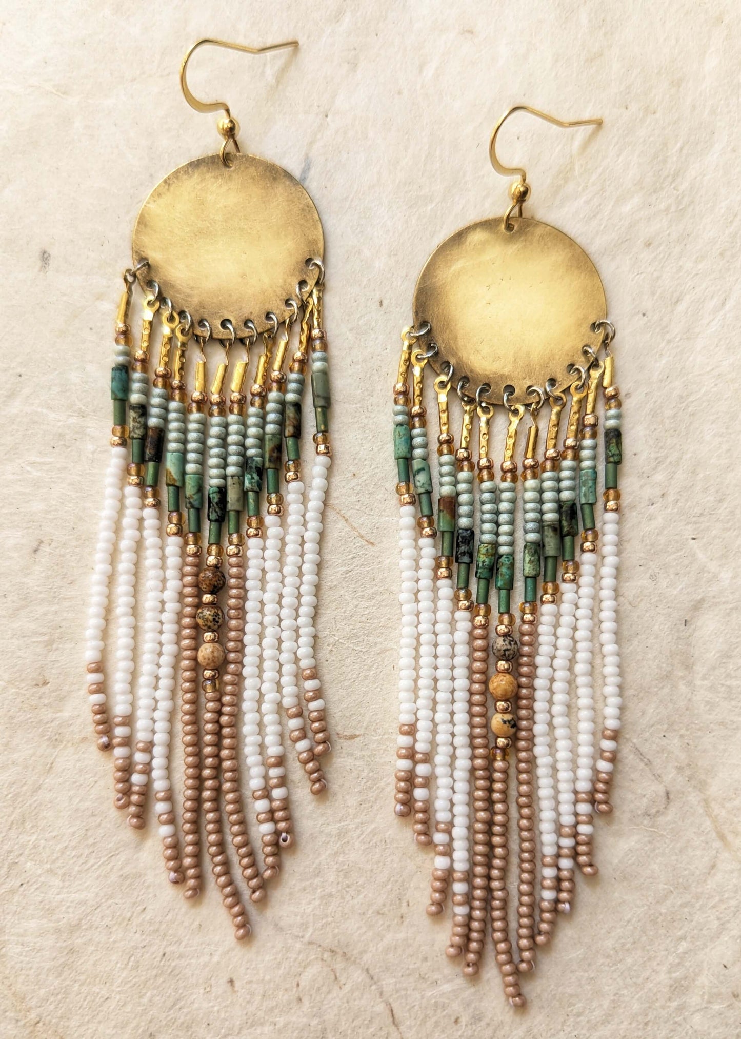 Fatima Turquoise Beaded Earrings