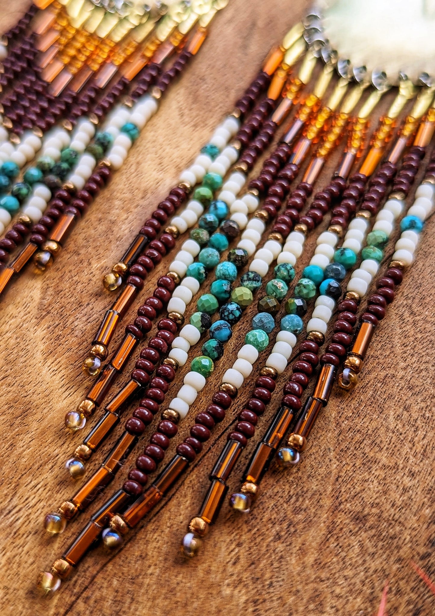 Salma Turquoise Boho Beaded Earrings