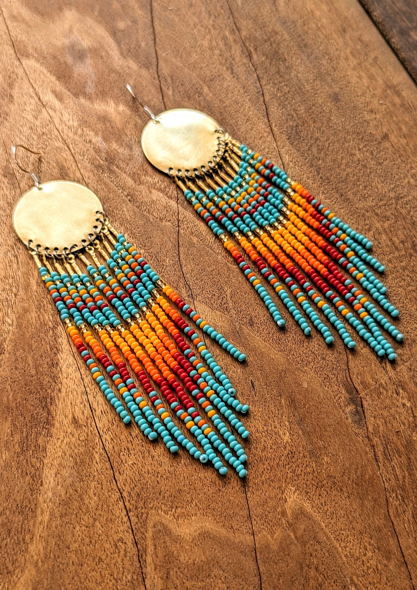 Berta Coral Orange Perlenohrringe