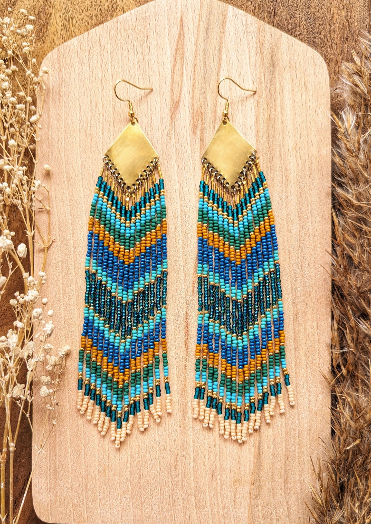 Ana American West Chevron-Fransenohrringe