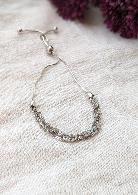 Jovita Multi Strand Silver Bracelet