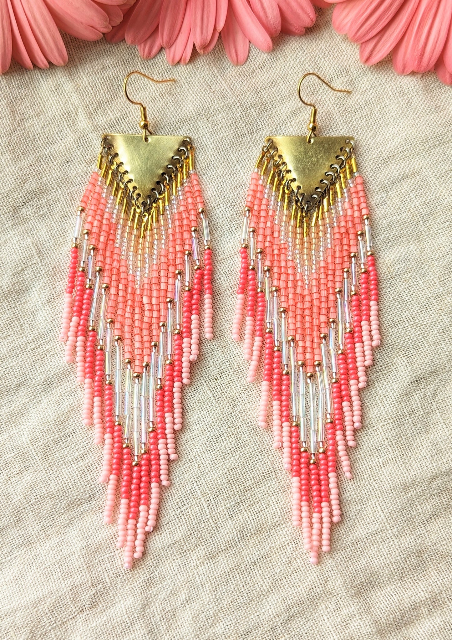 Barbie Inspired Pink Beaded Earrings III