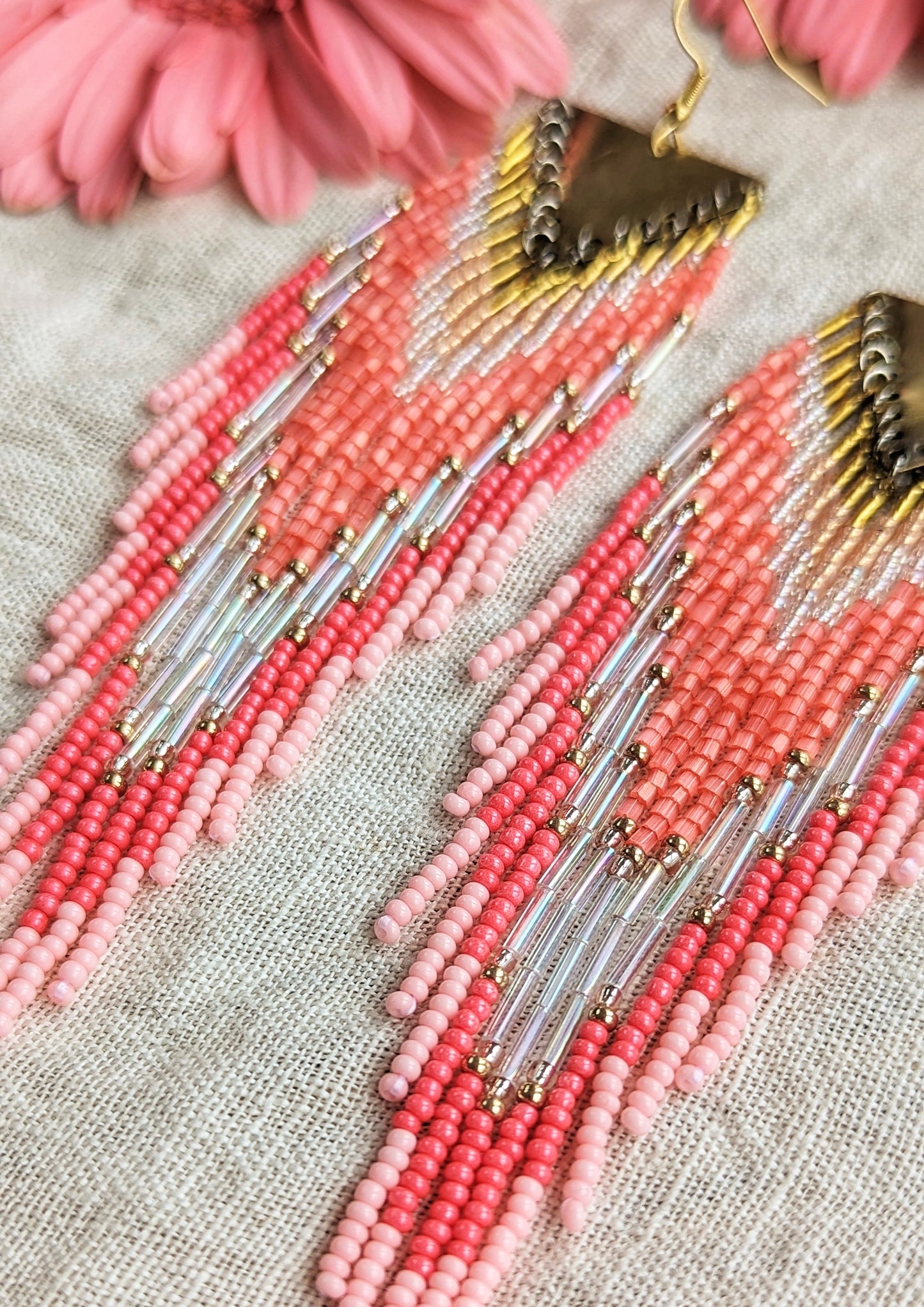 Barbie Inspired Pink Beaded Earrings III