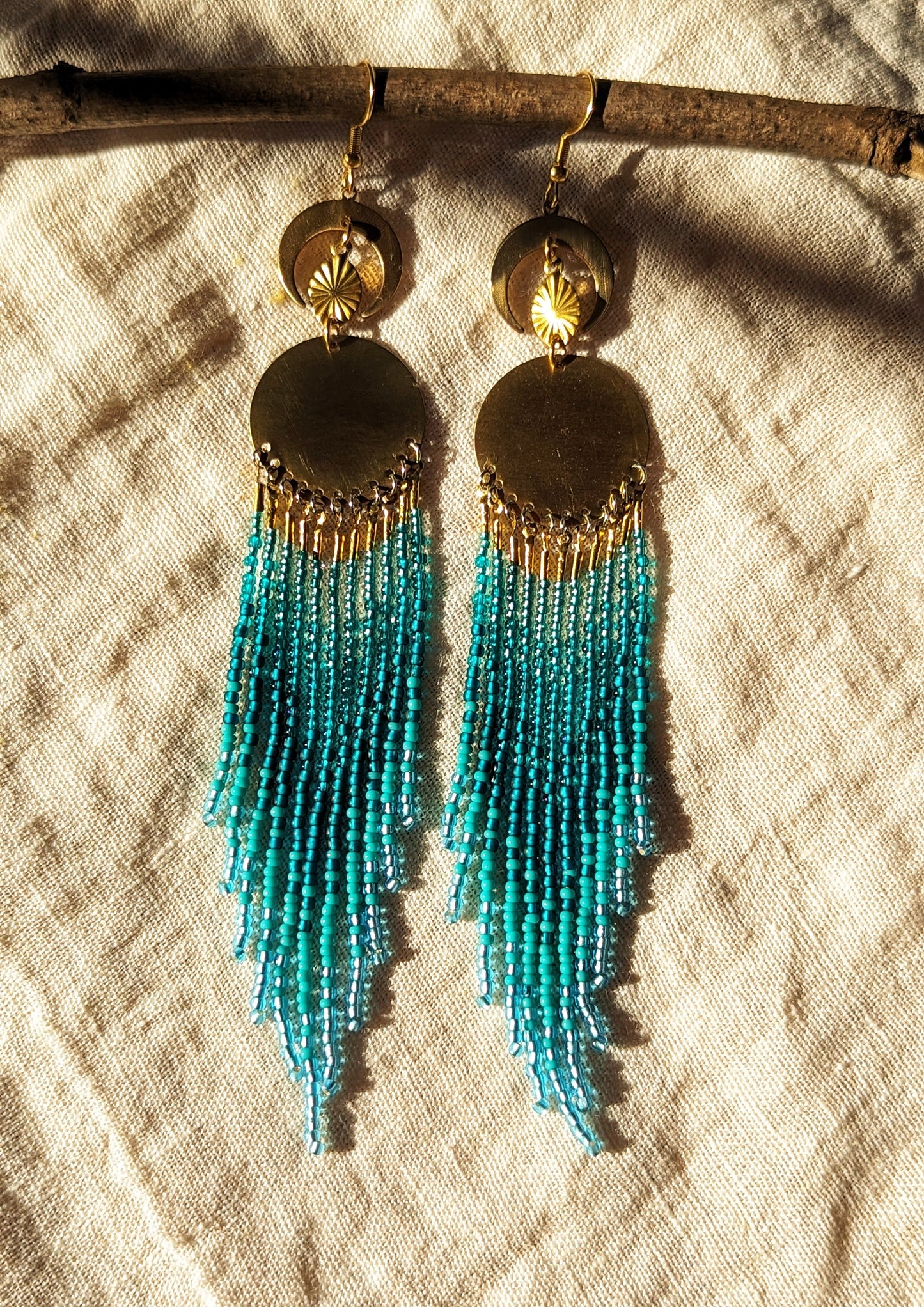 Noche en Bacalar Beaded Earrings