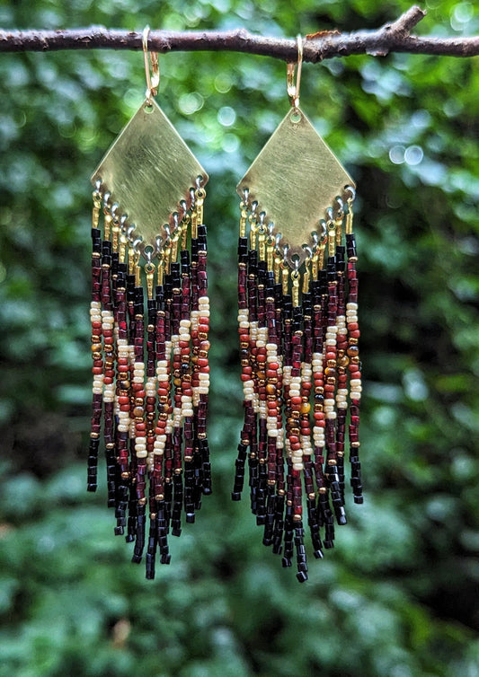 Chiapas Tiger Eye Beaded Earrings