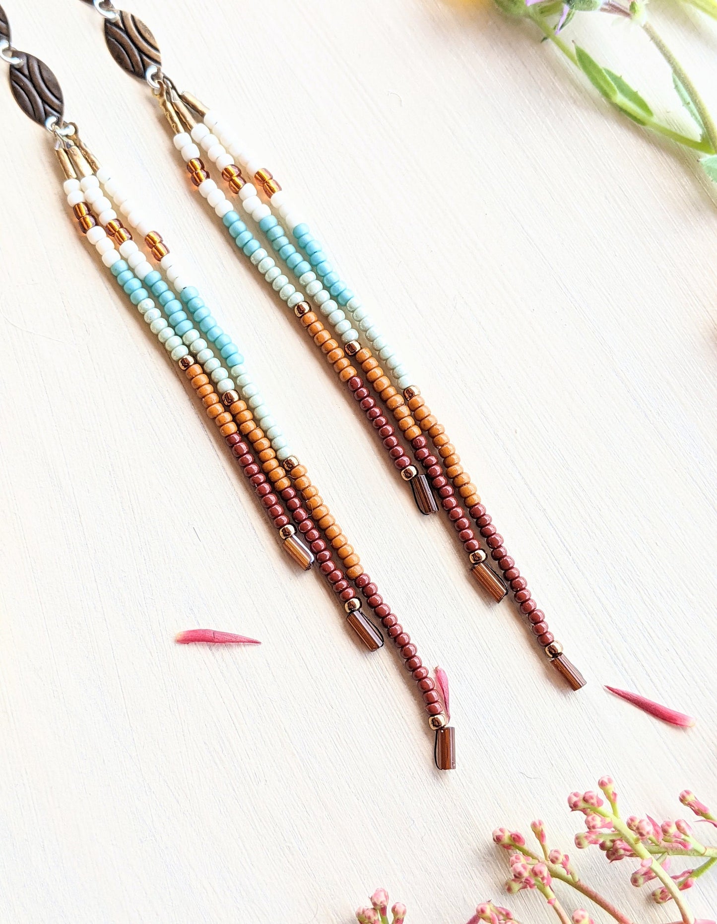 Sophia Sunset Boho Beaded Earrings