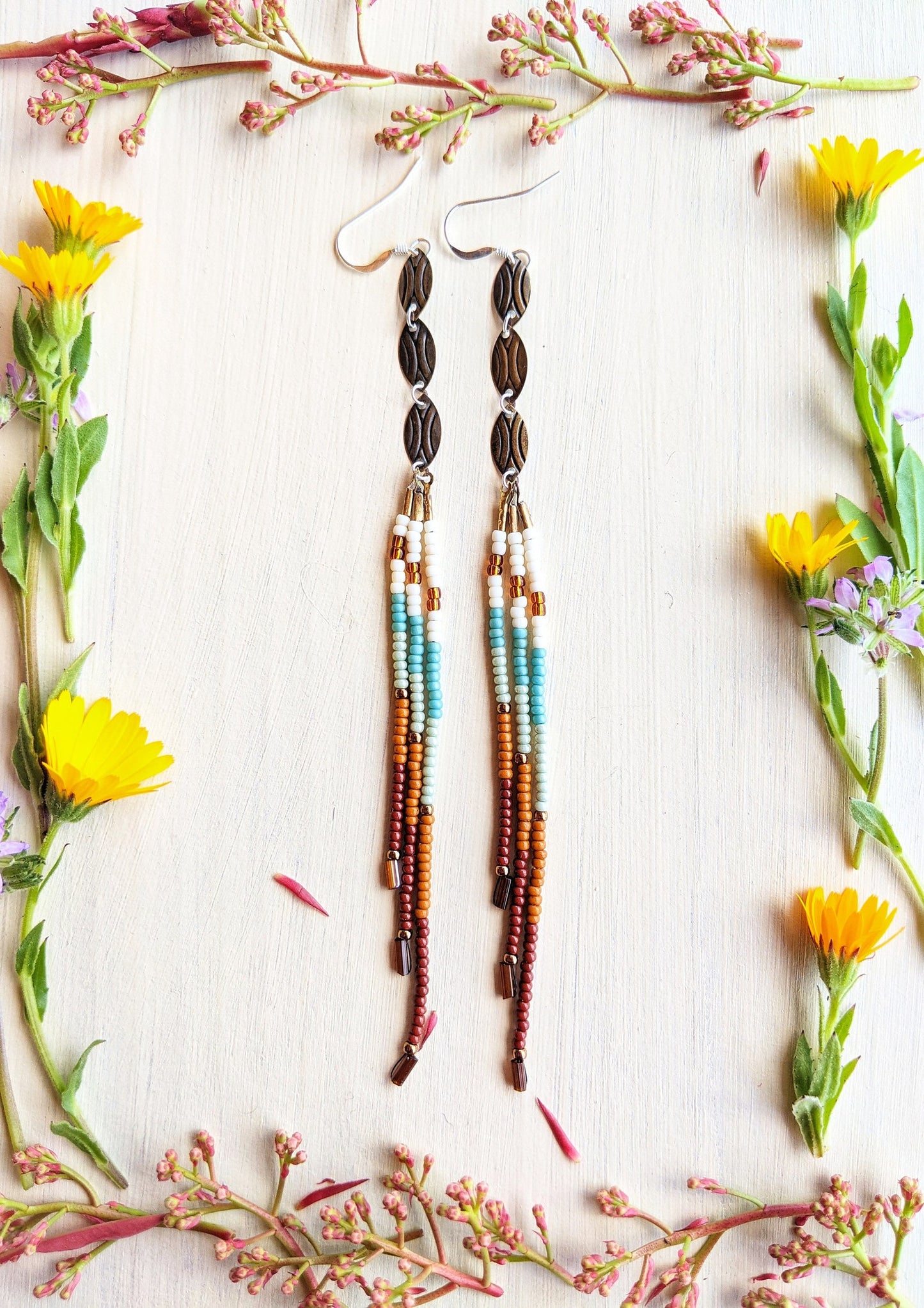 Sophia Sunset Boho Beaded Earrings