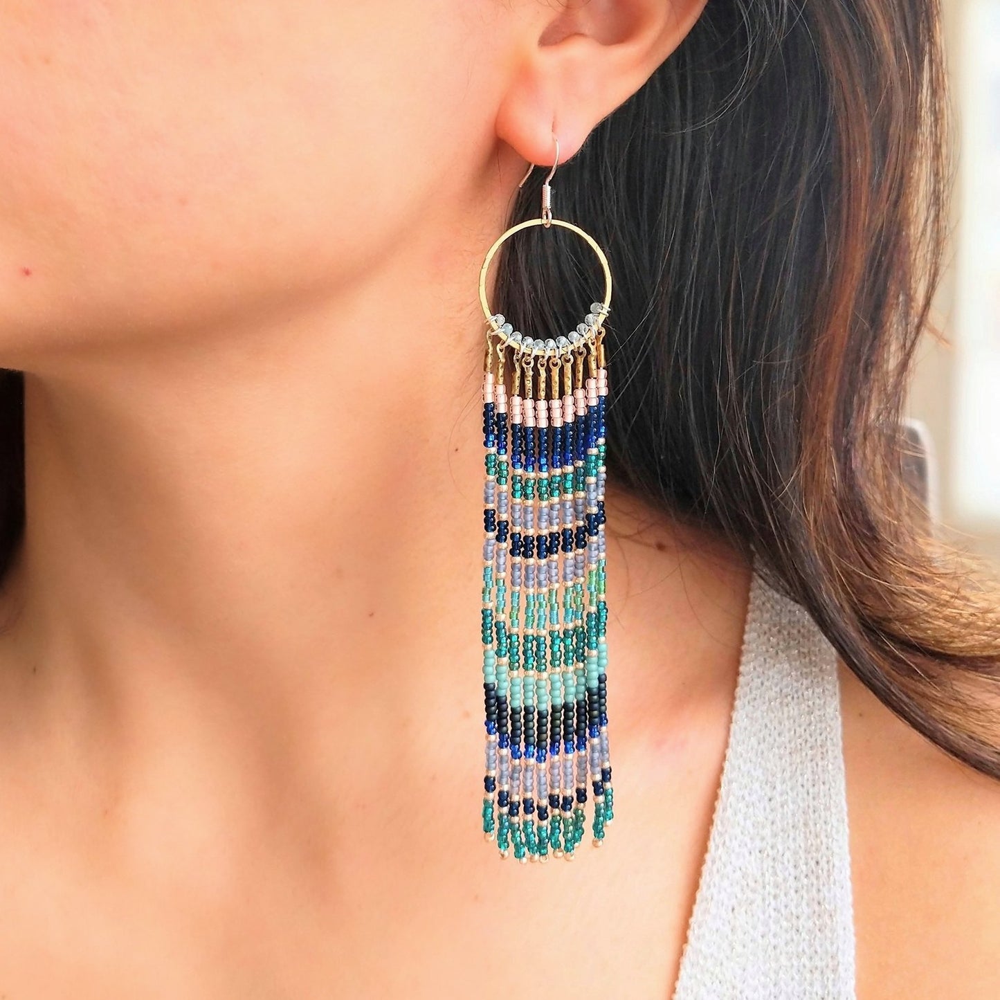 Boucles d'oreilles en perles de laiton Trümmerfrauen