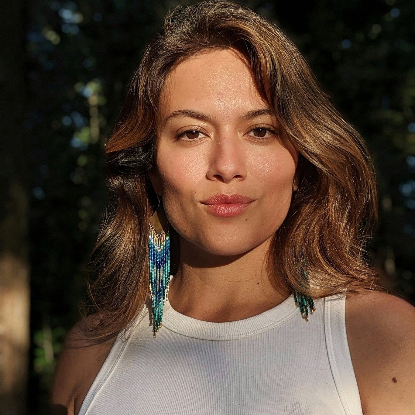 Boucles d'oreilles en perles bleues Winona Robin