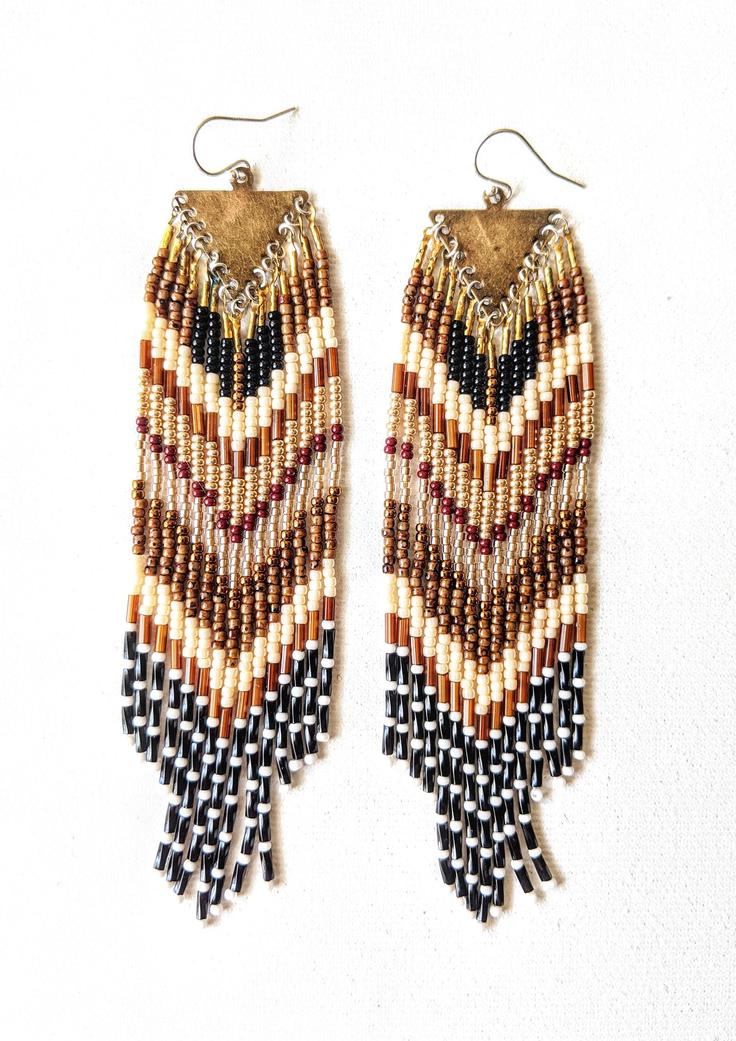 Isabel Brown Seed Bead Earrings