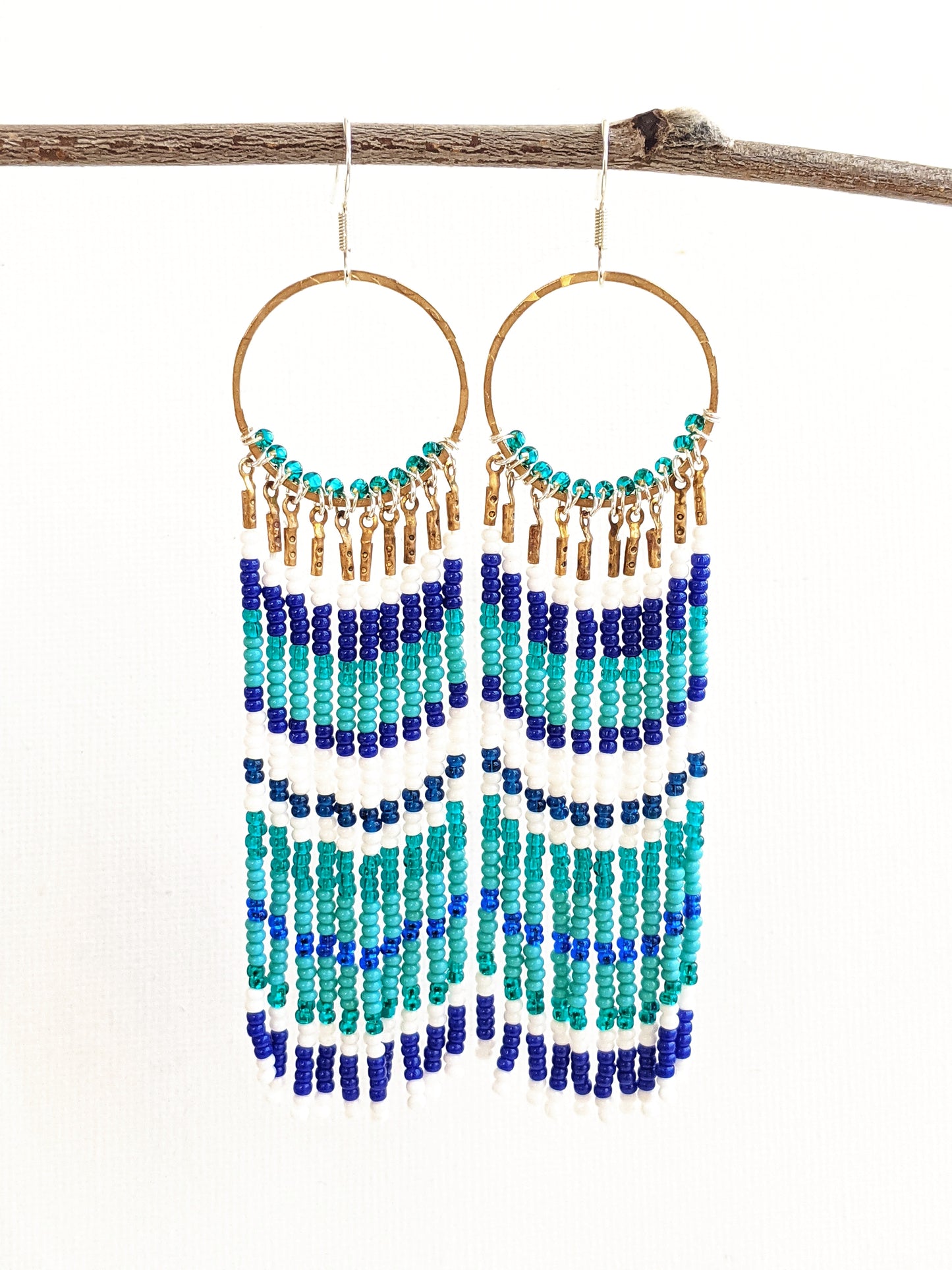 Luxemburg Cobalt Blue Beaded Earrings