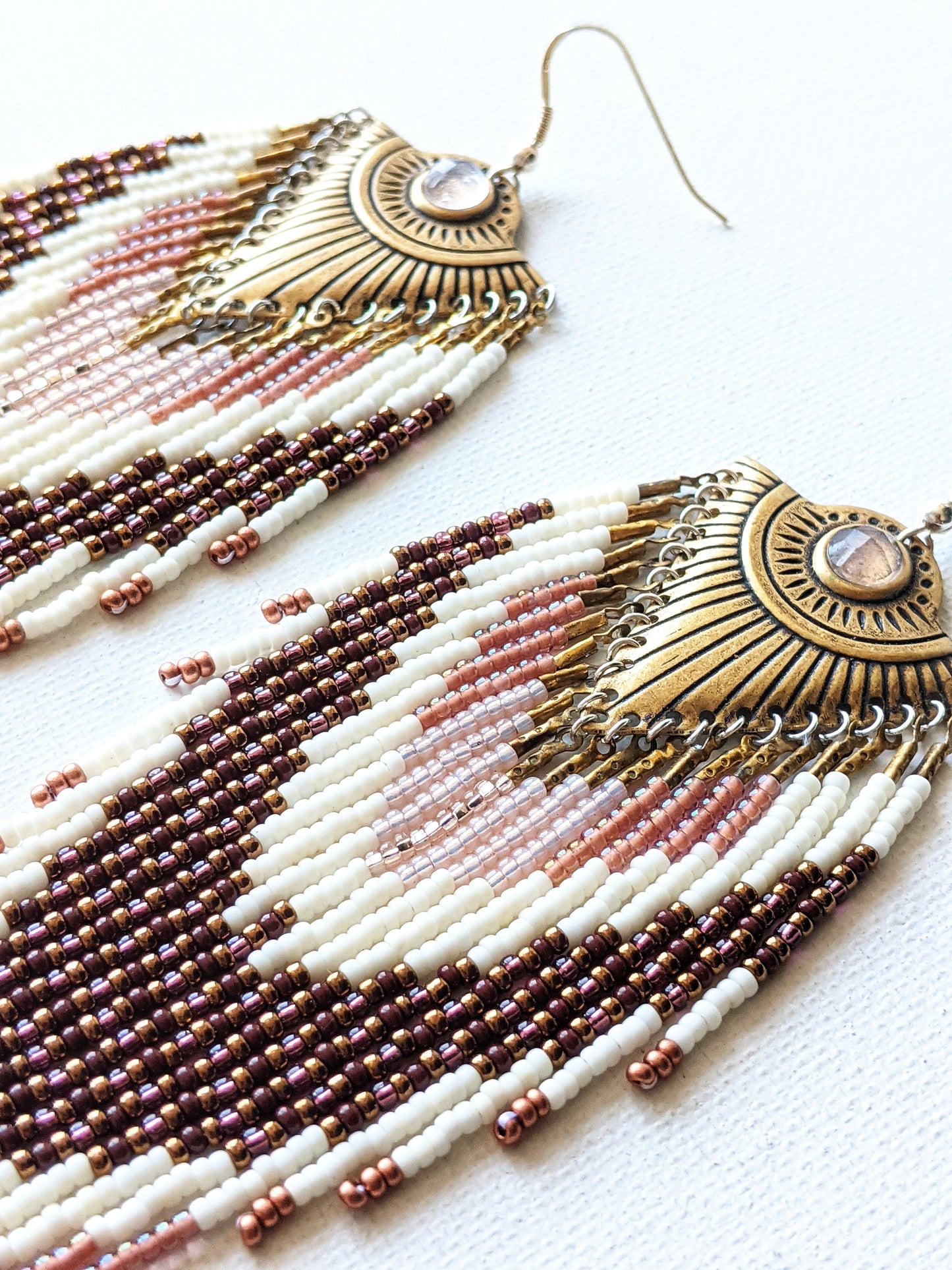 Gaia Rose Quartz Beaded Earrings
